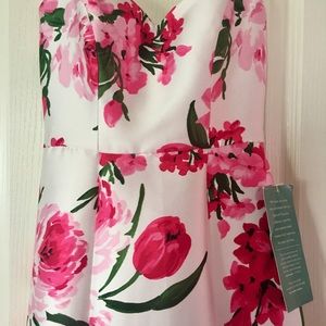 Strapless floral gown